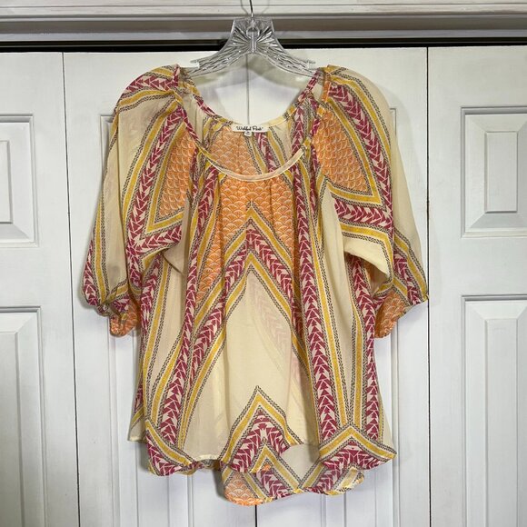 Colorful, Vibrant, Geometric Blouse - Picture 1 of 4